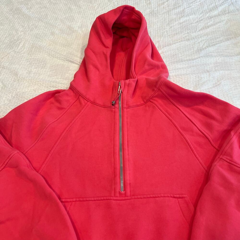 Lululemon Scuba Oversized Half-Zip Hoodie lip gloss pink XL-XXL